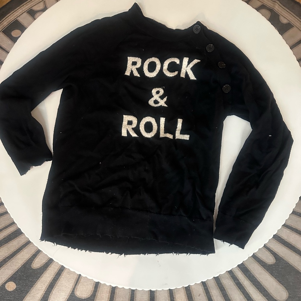 Zadig & Voltaire Black 'Rock & Roll' Sweater with Button Detail